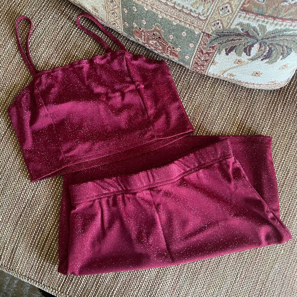 ✅SHEIN - Burgundy 2PC Mini Dress!